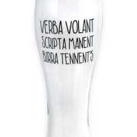 Bicchiere da birra Verba Volant Scripta Manent Birra Tennent's