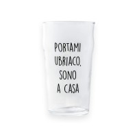 Bicchiere da birra "Portami ubriaco sono a casa"