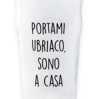 Bicchiere da birra "Portami ubriaco sono a casa"