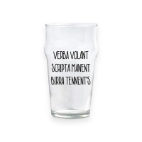 Bicchiere da birra "VERBA VOLANT SCRIPTA MANENT BIRRA TENNENT'S"