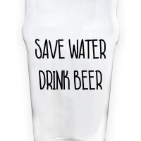 Bicchiere da birra "SAVE WATER DRINK BEER"