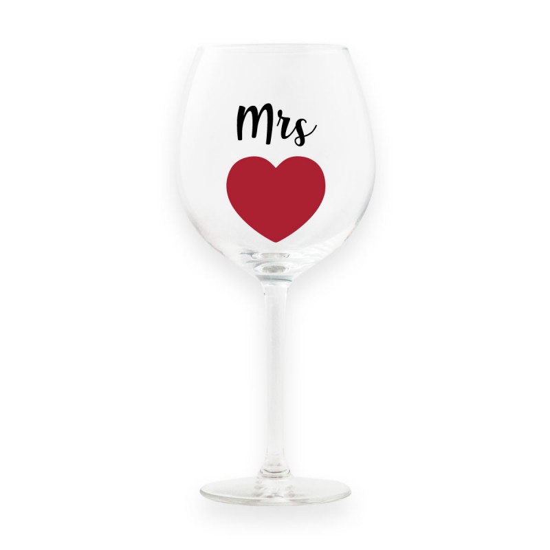 Calice da vino personalizzato &quot;MRS&quot;