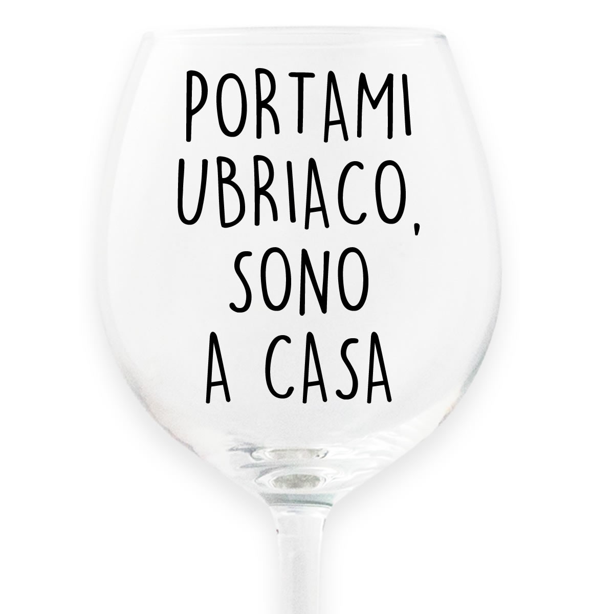 Calice da vino con scritta incisa a mano – EMISFERO Shop