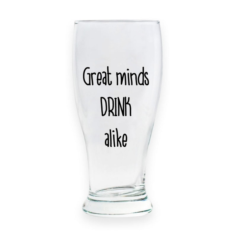 Bicchiere da birra &quot;GREAT MINDS DRINK ALIKE&quot;