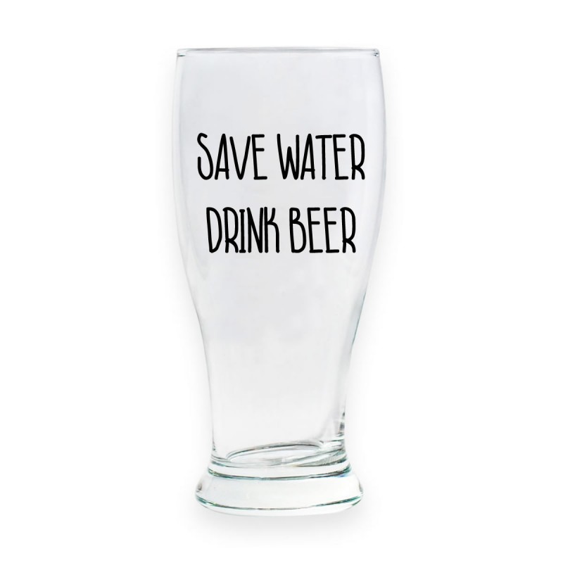 Bicchiere da birra &quot;SAVE WATER DRINK BEER&quot;