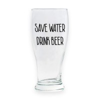 Bicchiere da birra "SAVE WATER DRINK BEER"